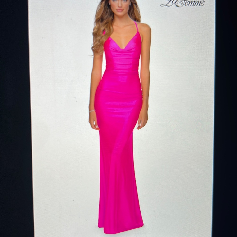 ISO La Femme hot pink dress!!!